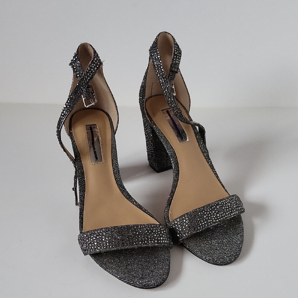 Elegant Silver Rhinestone Women's Heels